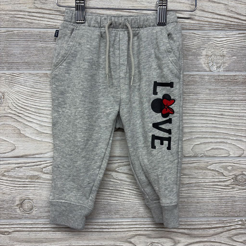French Terry Jogger Sweatpants Minnie Mouse Love 12-18M
