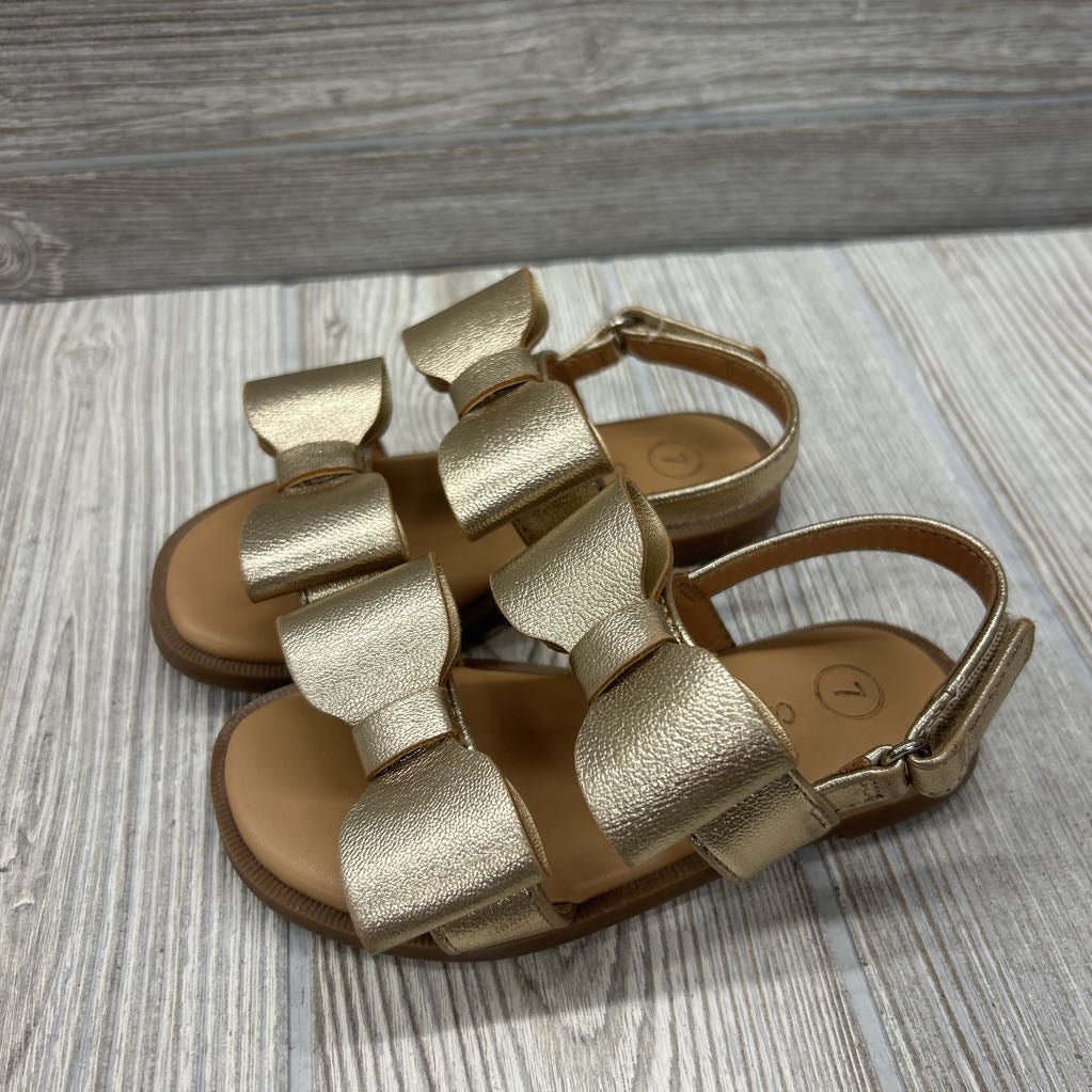 Velcro Metallic Sandals Bows 7C