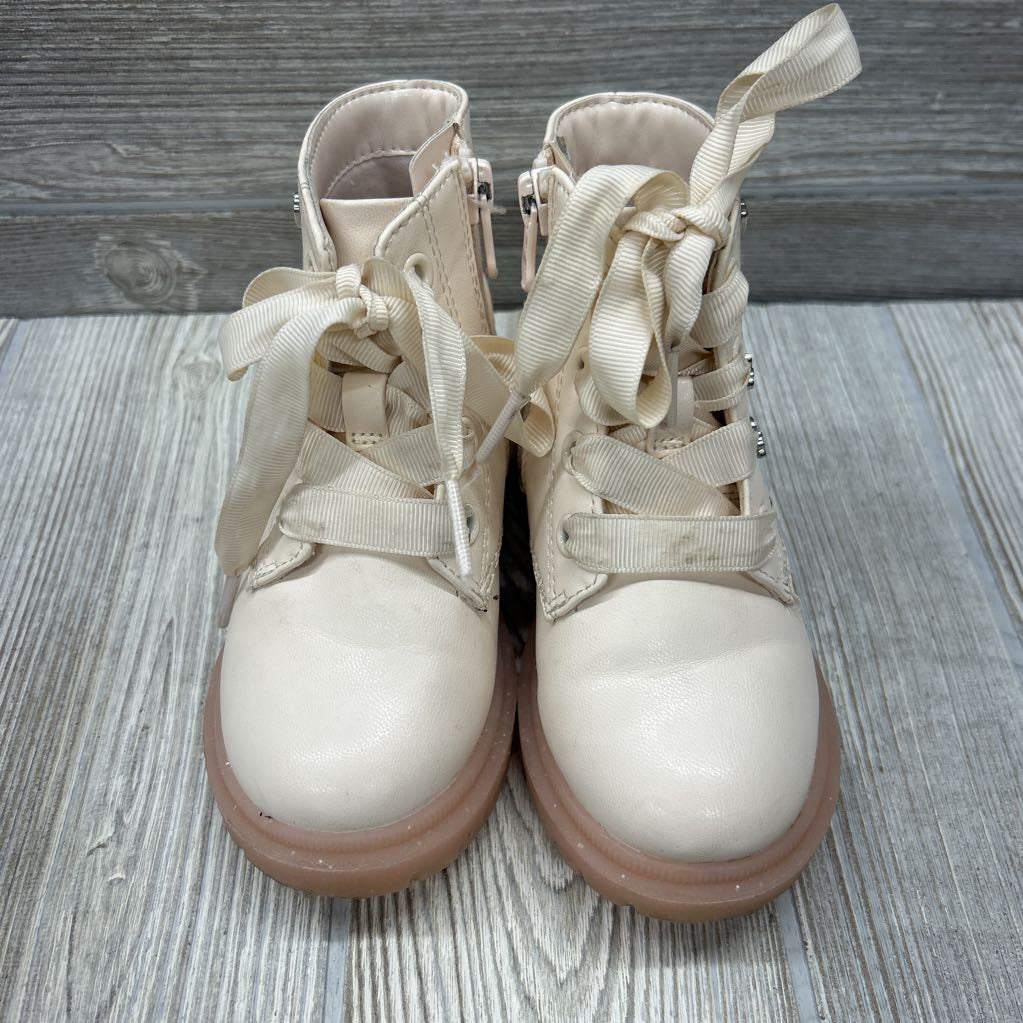 Lace Up Boots Flowers 7C