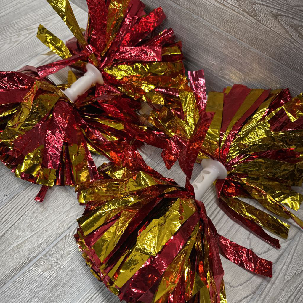2 Pk Metallic Pom Poms