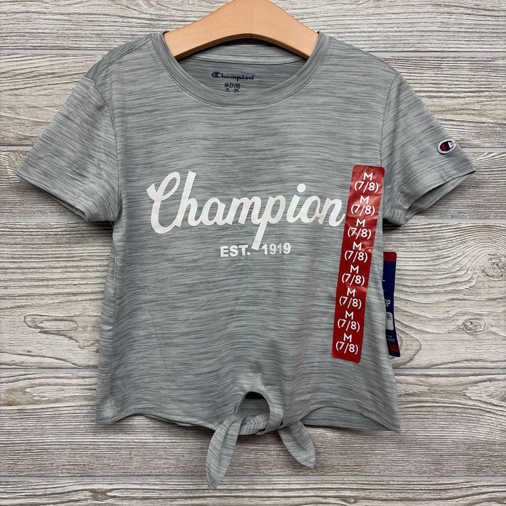 NEW Front Tie Active Shirt Logo 7-8