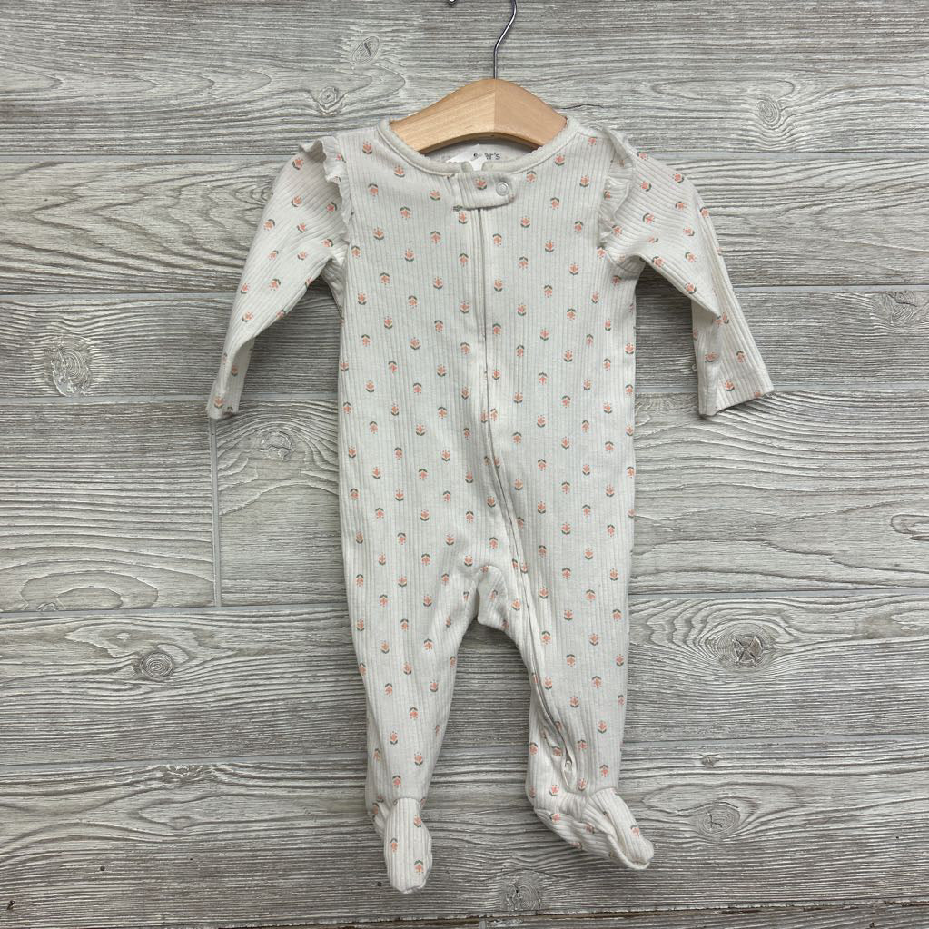 Ribbed Sleeper Flowers 6M