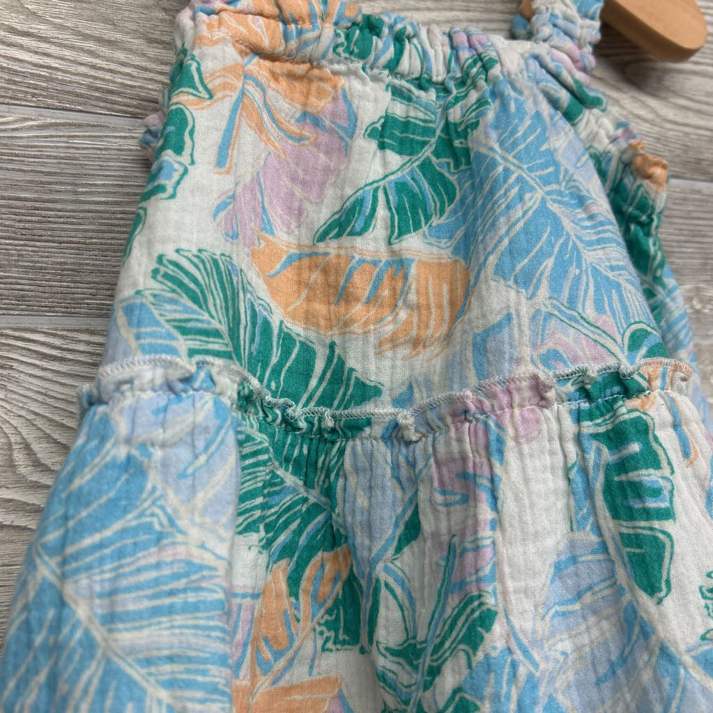 Tank Gauze Tiered Dress Flowers 3T