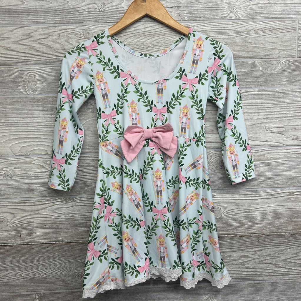 LS Eyelet Trim Dress Nutcrackers Bows 6