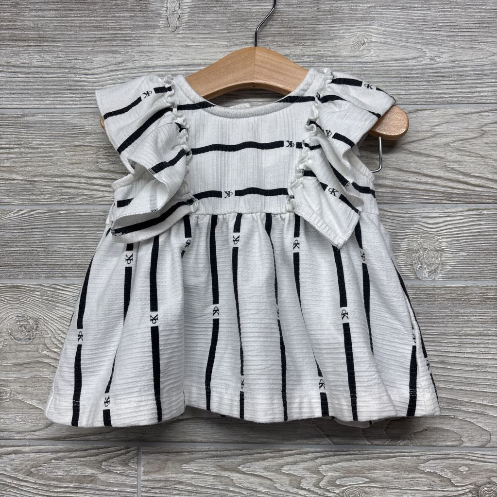 Flutter Sleeve Shirt Stripes Logos & Flowey Shorts 2T