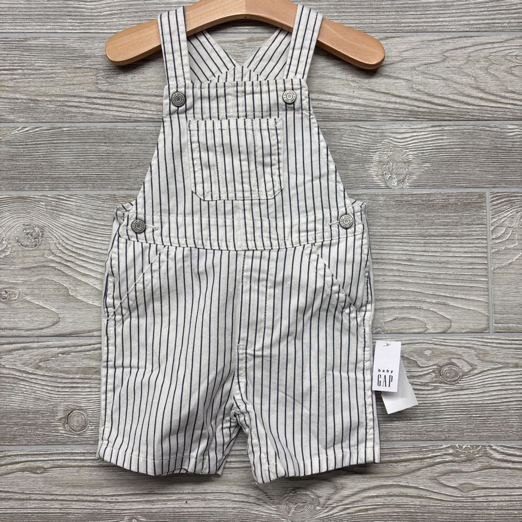NEW Denim Shortalls Stripes 18-24M