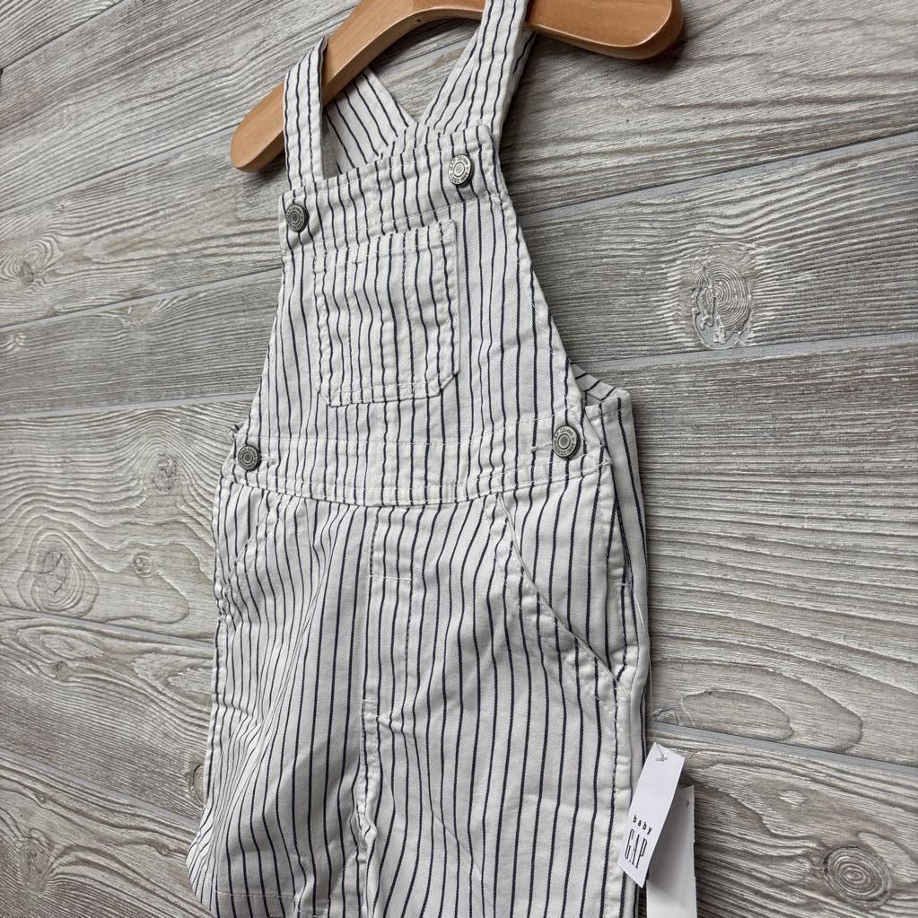 NEW Denim Shortalls Stripes 18-24M