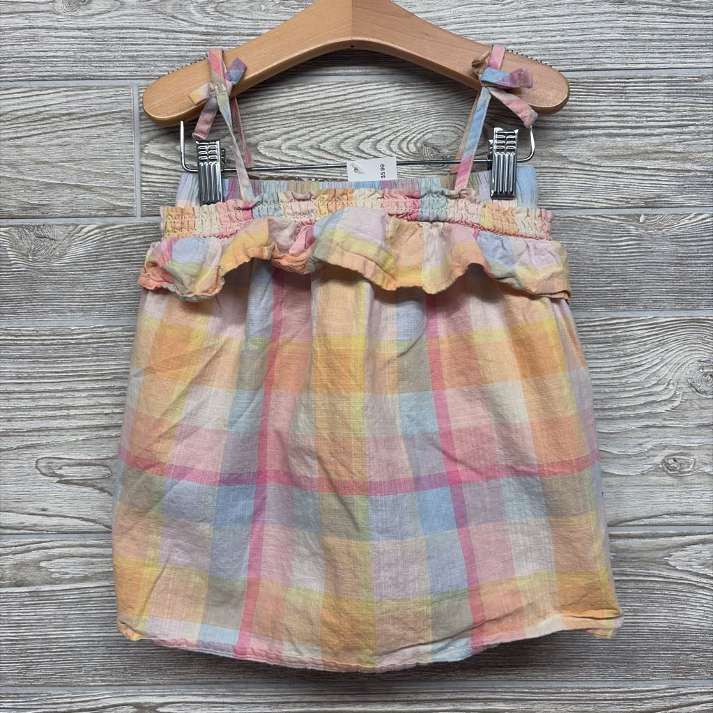 Plaid Smocked Tank Top & Shorts 5T