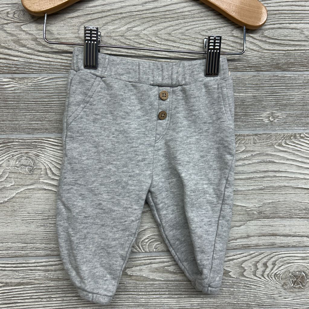 Knit Cardigan Elephant & French Terry Pants 3-6M