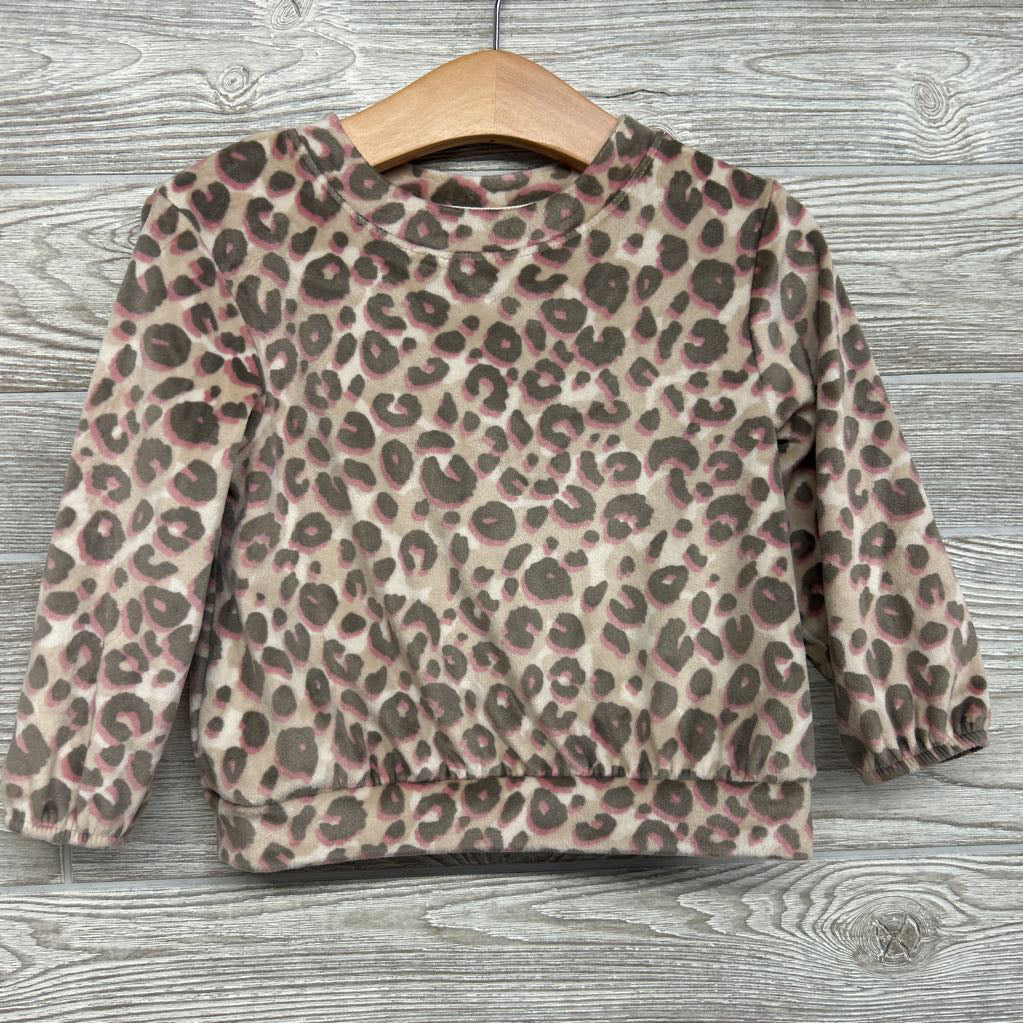 Velour Crewneck & Joggers Animal Print 2T