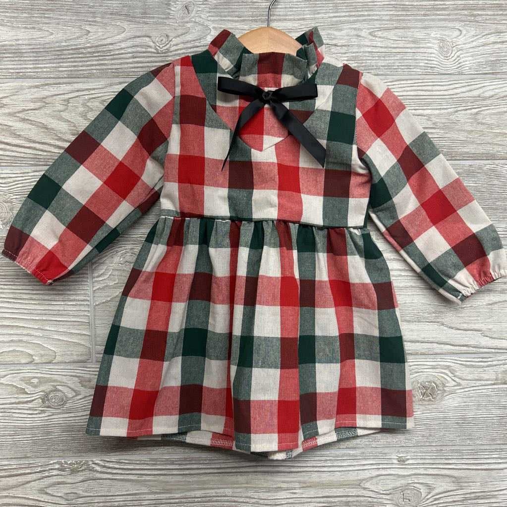 Mock Neck Gingham Dress 18M