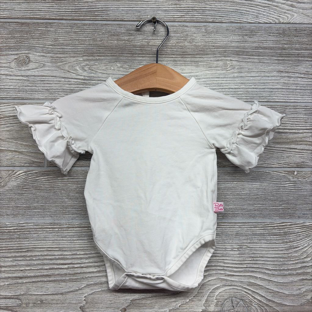 Ls Bodysuit Stripes Ruffle Cuff 0-3M