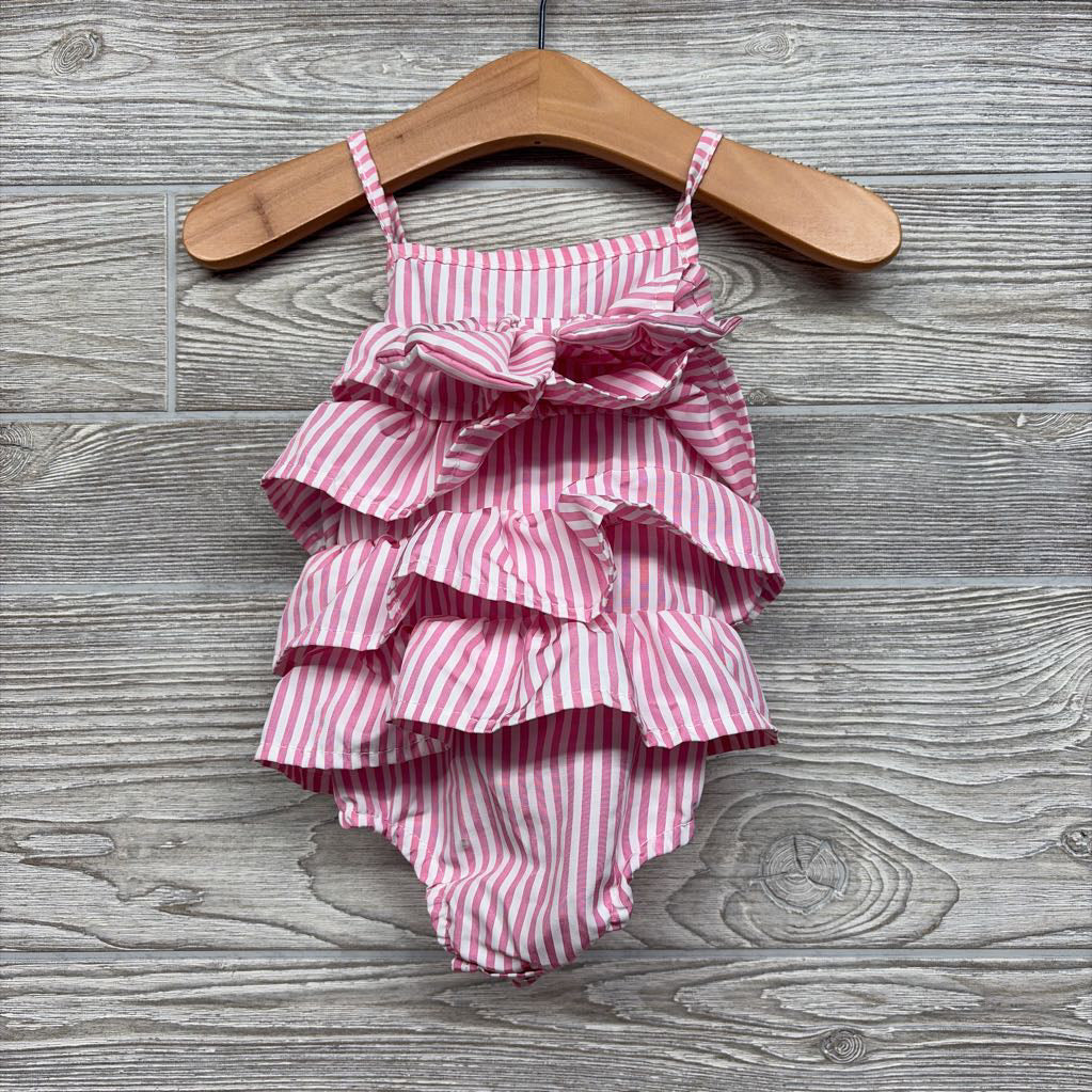 Ruffle Striped Romper 3M