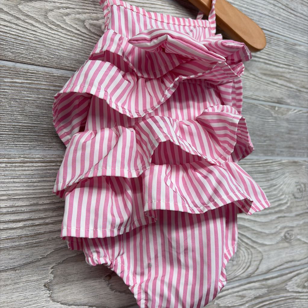 Ruffle Striped Romper 3M