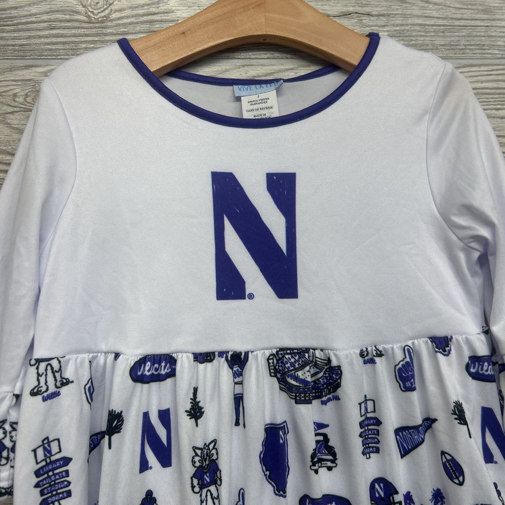 NEW Northwestern LS Dress 5t