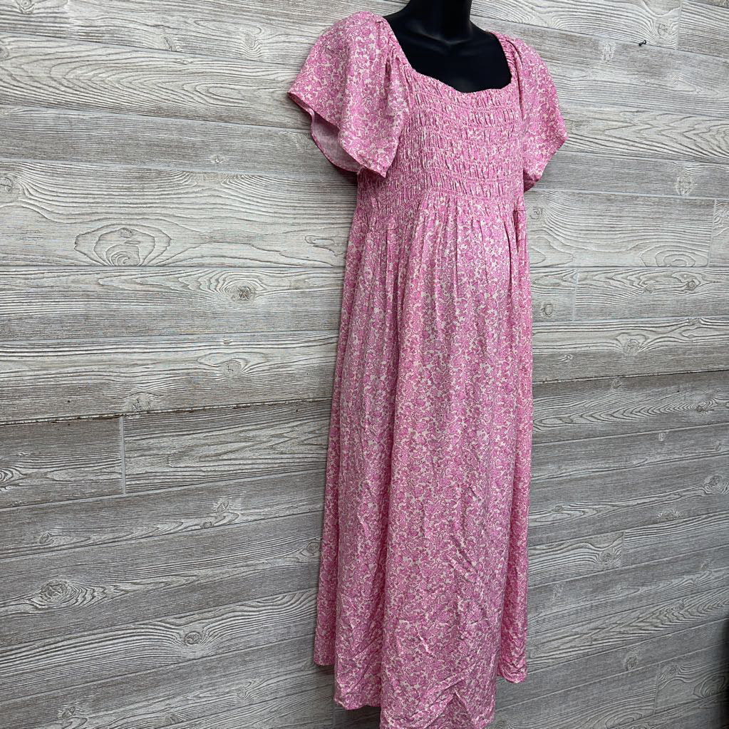Smocked Woven Dress Flowers XXL
