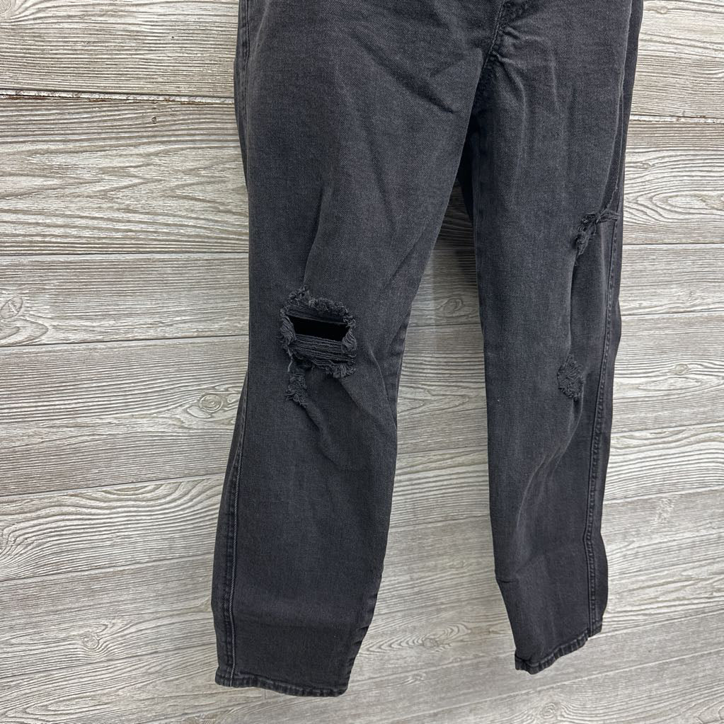 Side Panel Denim Overalls 8/Medium Short