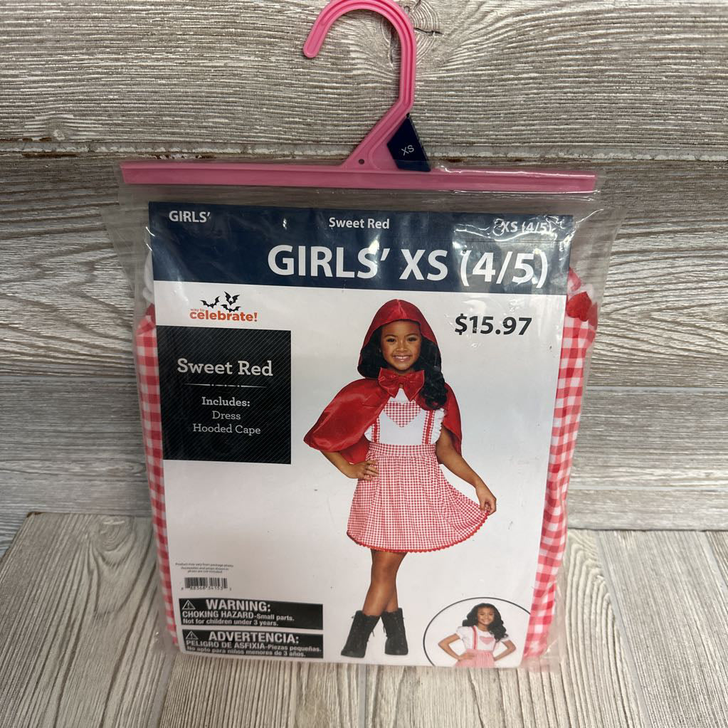 NEW Sweet Red Costume 4-5