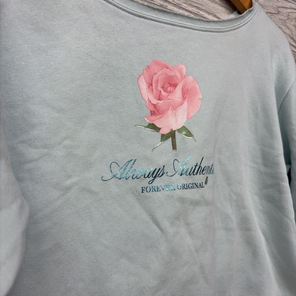 NEW Off Shoulder Cropped Sweatshirt Always Authentic 8