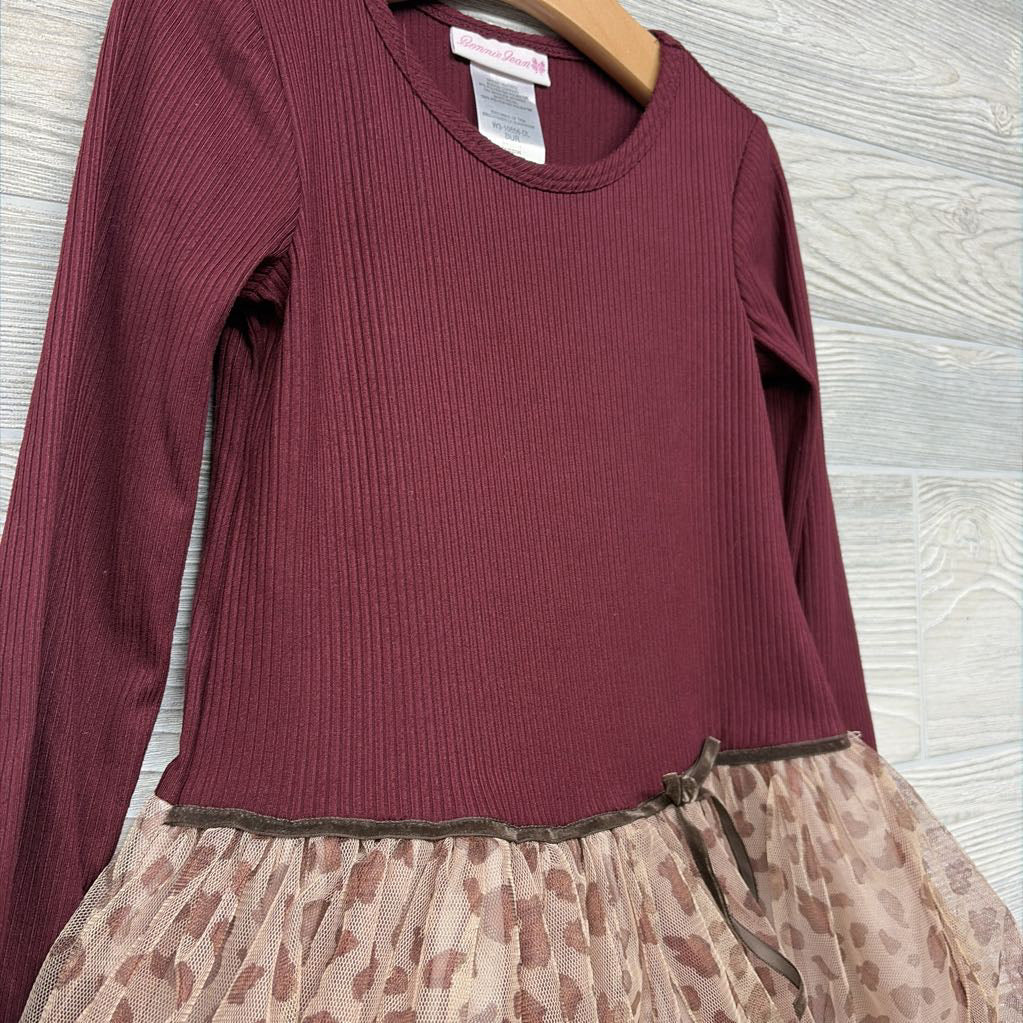 LS Ribbed Tulle Dress Animal Print 6
