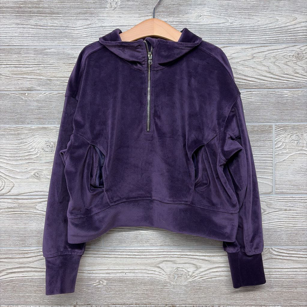 Velour 1/4 Zip Cropped Pullover 8