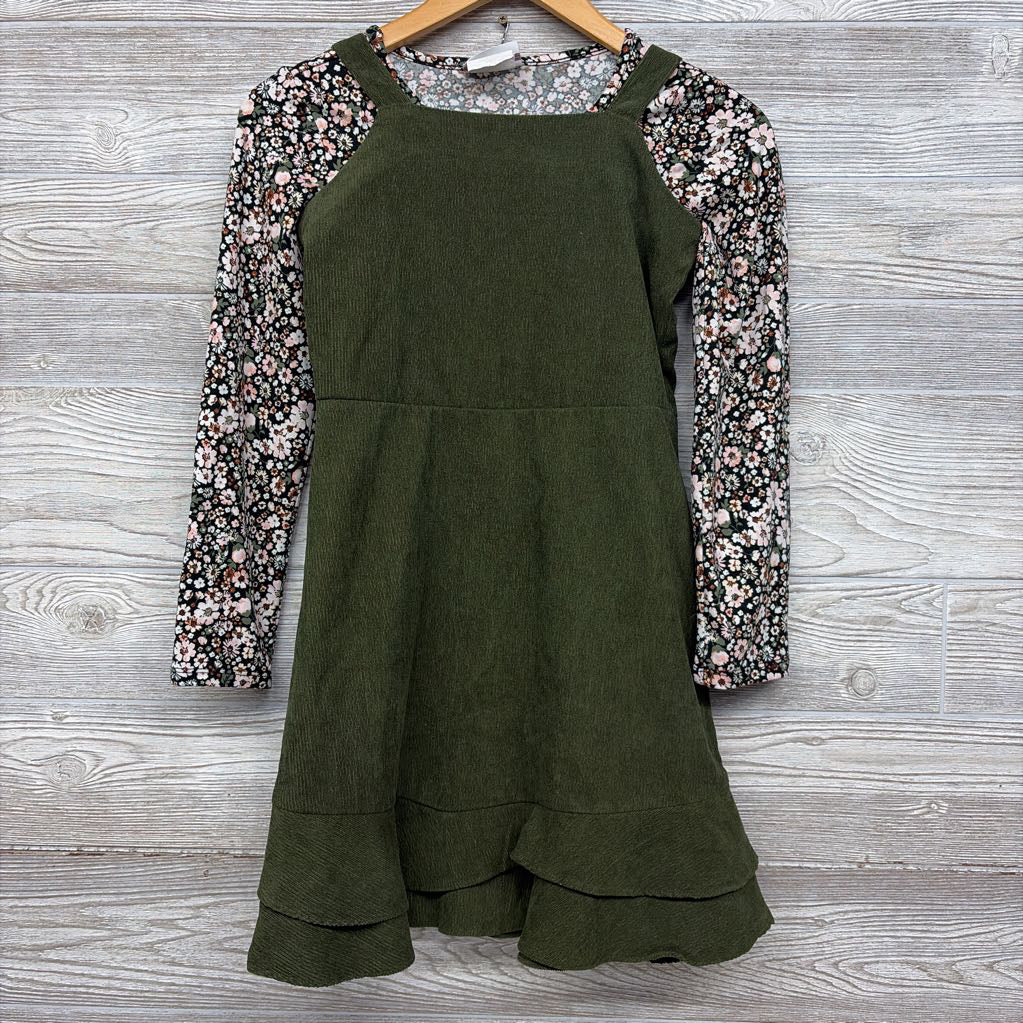 Tank Cord Dress & LS Shirt Flowers 12