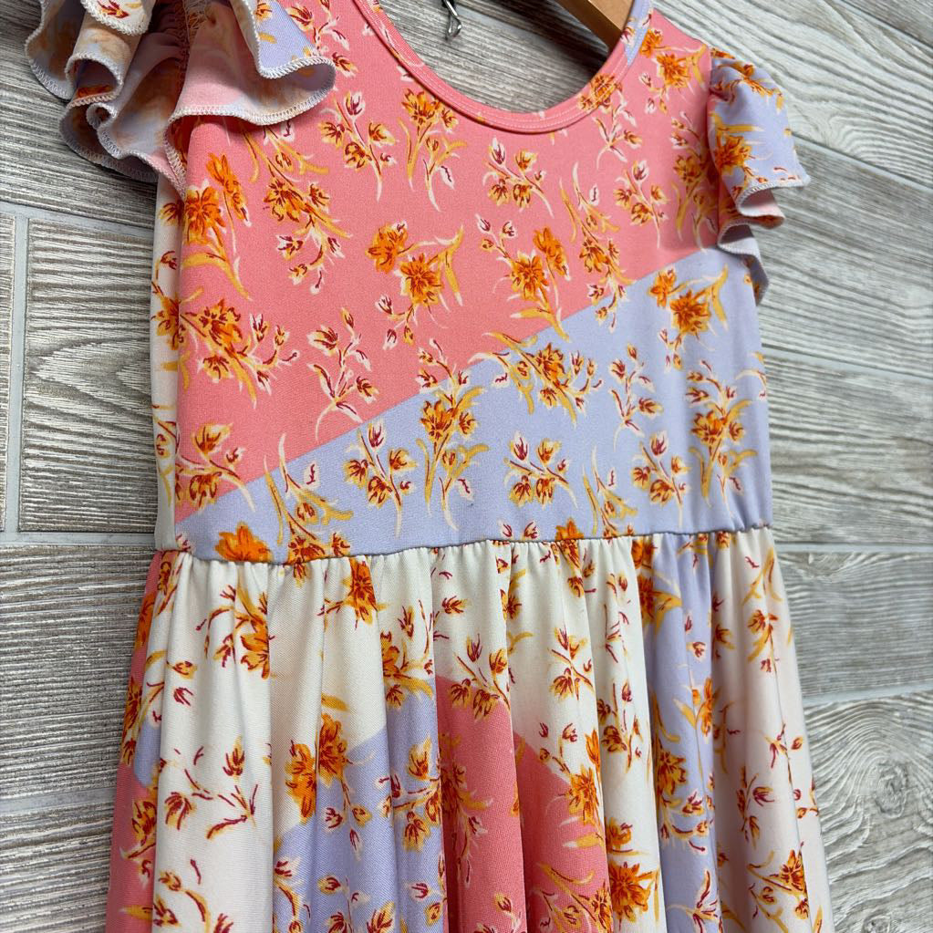 Flutter Sleeve Dress Flowers 7