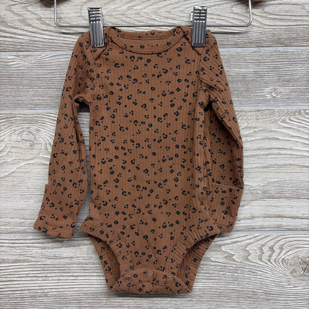 LS Ribbed Bodysuit & Leggings Animal Print NB