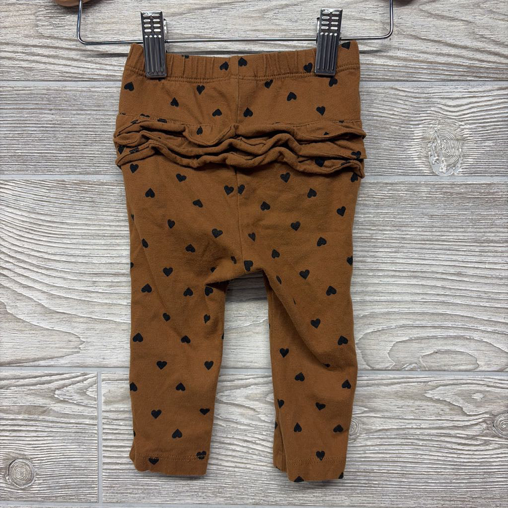 Leggings Hearts Ruffle Butt 6-12M