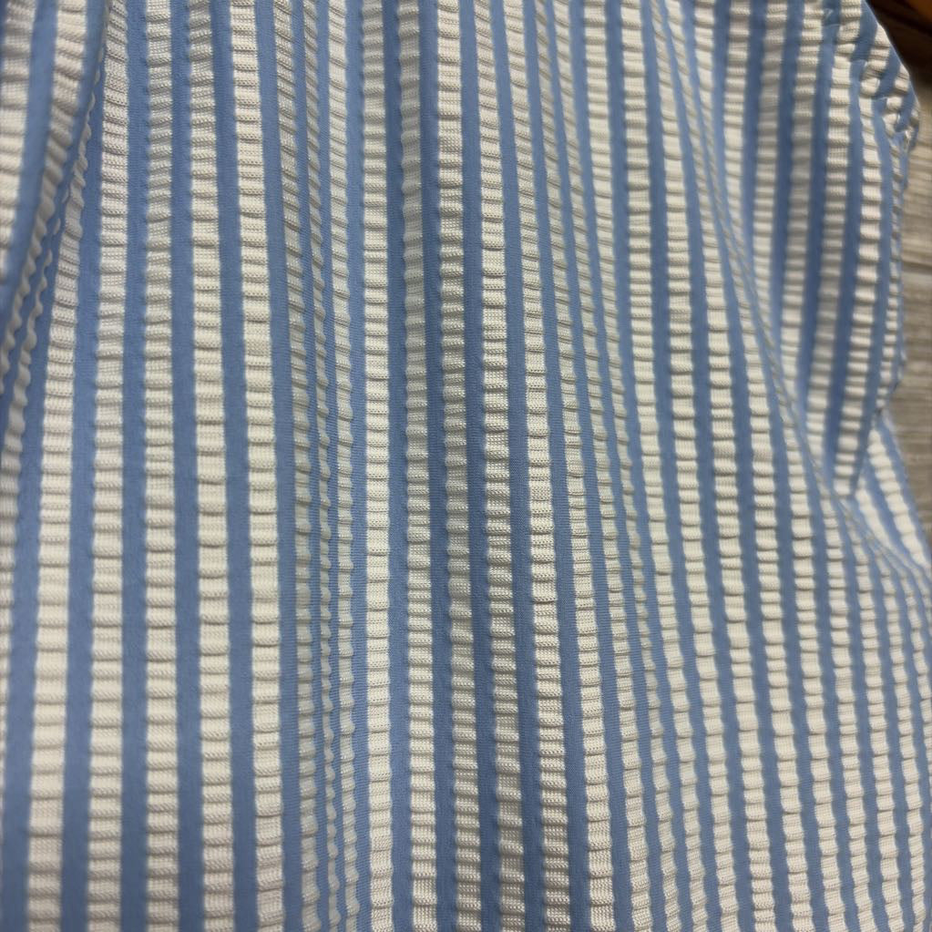Seersucker Swimsuit Stripes Ruffle Butt 6-12M
