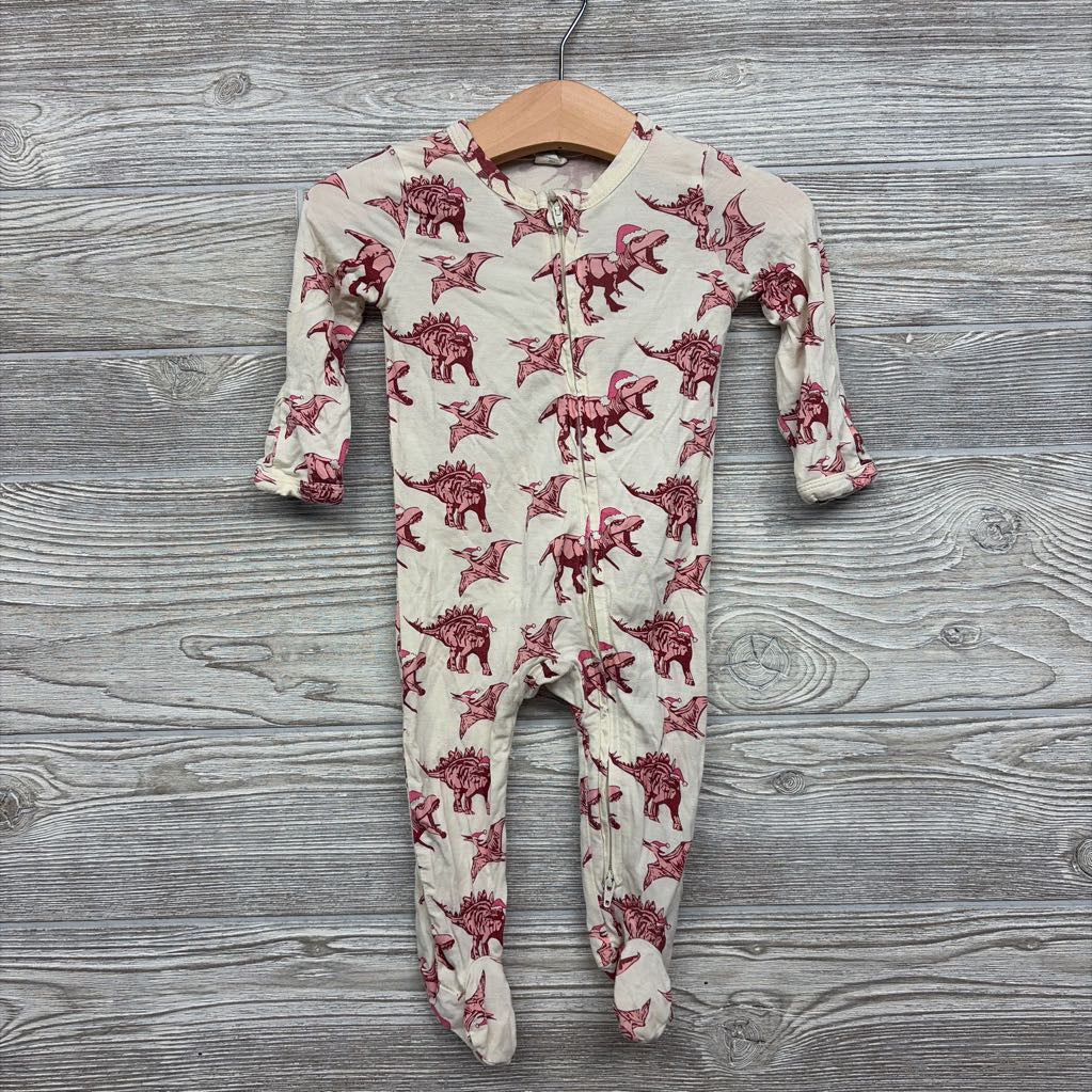 Bamboo Sleeper Dinosaurs In Santa Hats 0-3M