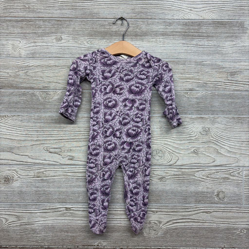 Lap Neck Bamboo Sleeper Flowers 3-6M