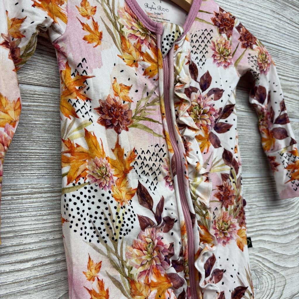 Bamboo Sleeper Flowers Ruffle 3-6M