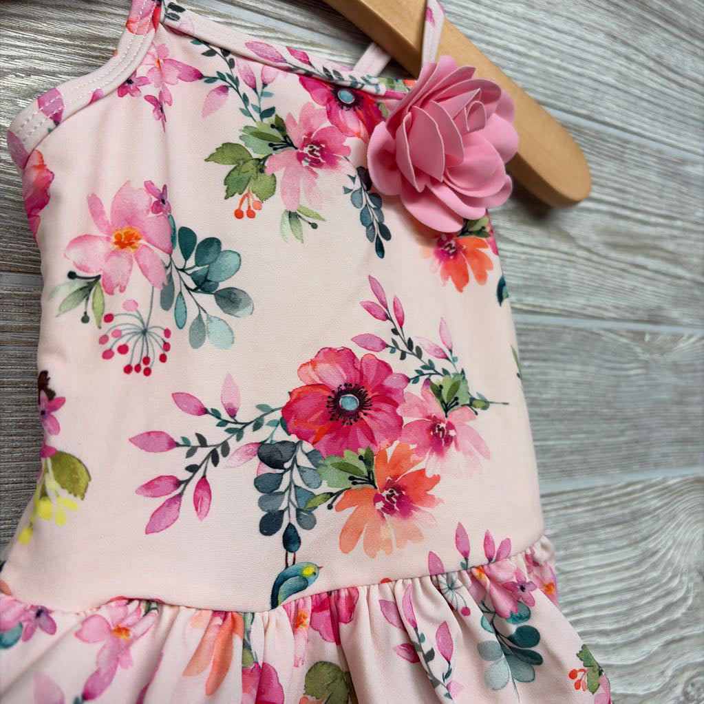 LS Swimsuit Fruit Ruffle Trim 6M