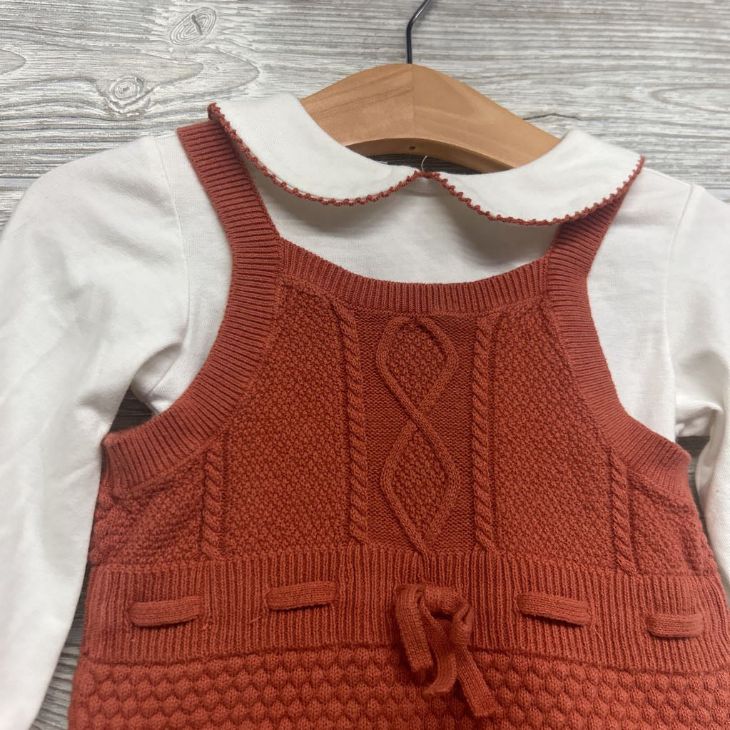Knit Romper & LS Collared Shirt 12M