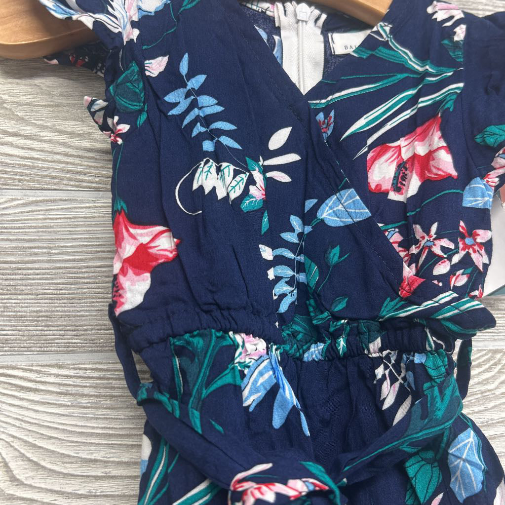 NEW Flutter Sleeve Romper Flowers W/ Belt 9-12M