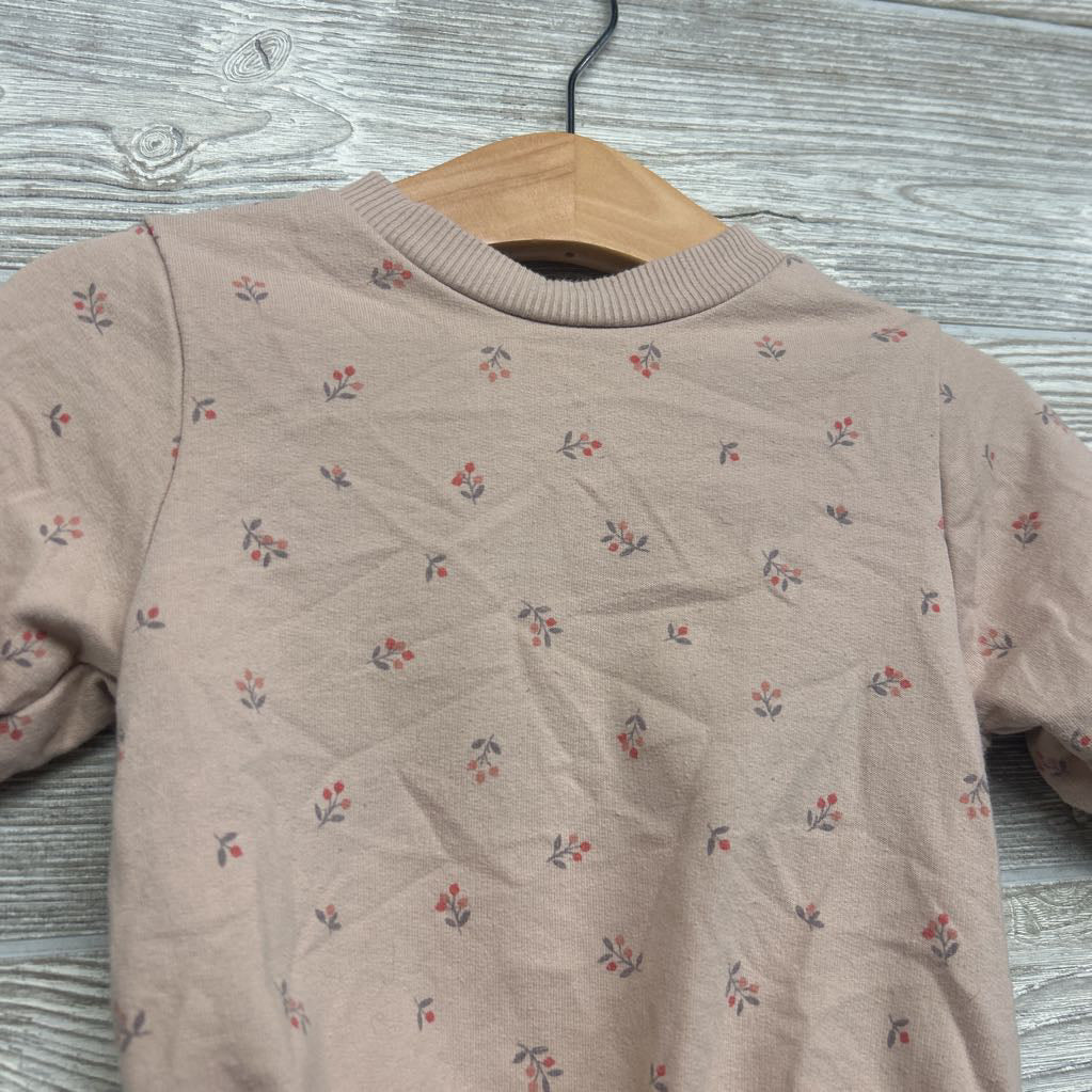 Crewneck Romper Flowers 0-3M