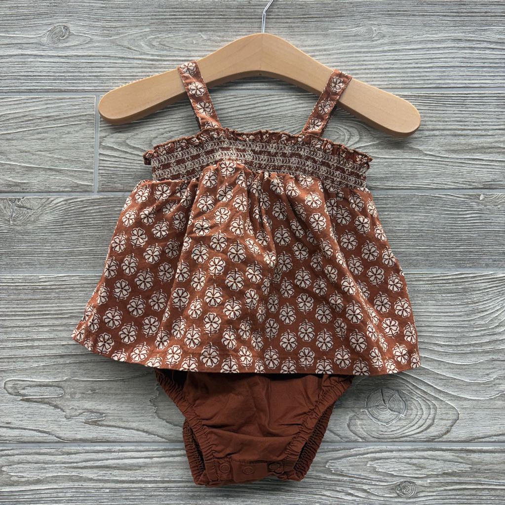 Smocked Tank Sunsuit Flowers 6M