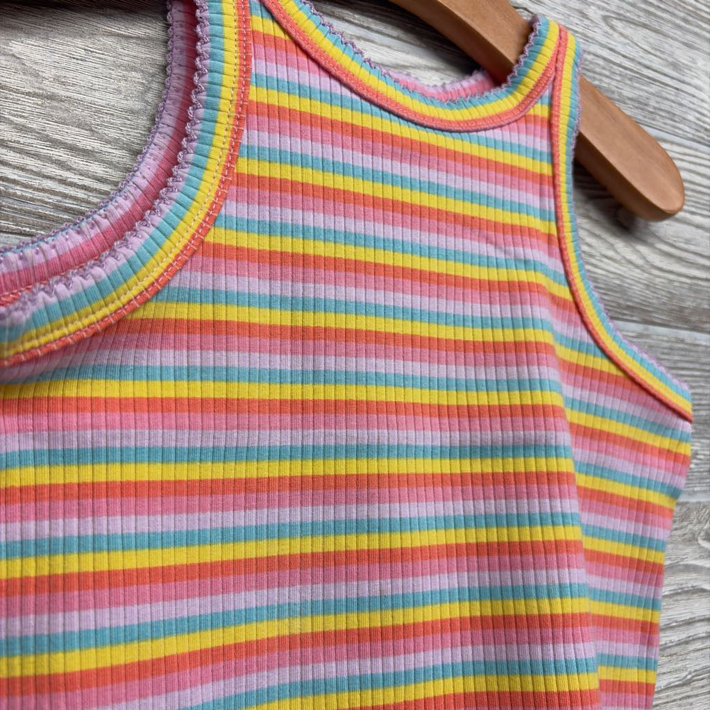 Ribbed Tank Top Lettuce Trim 4t