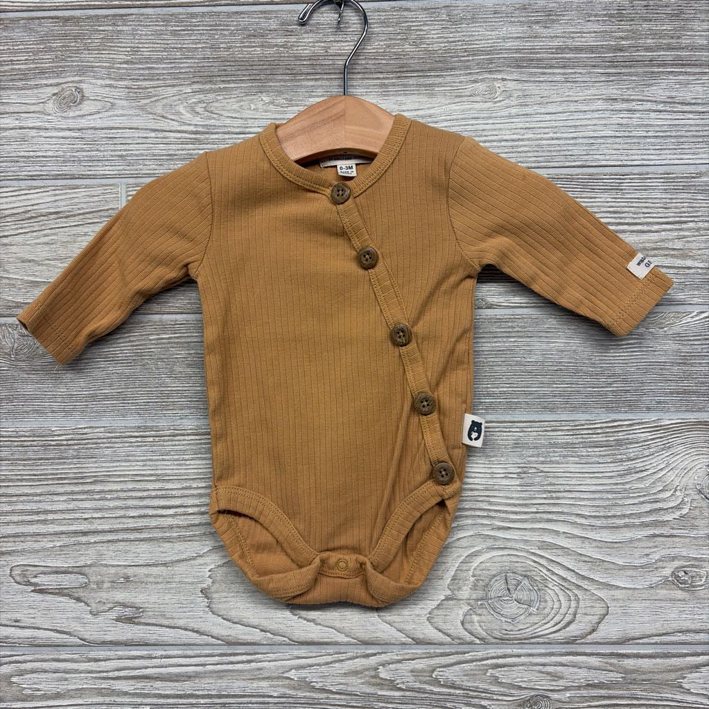 Ribbed Bodysuit Buttons 0-3M