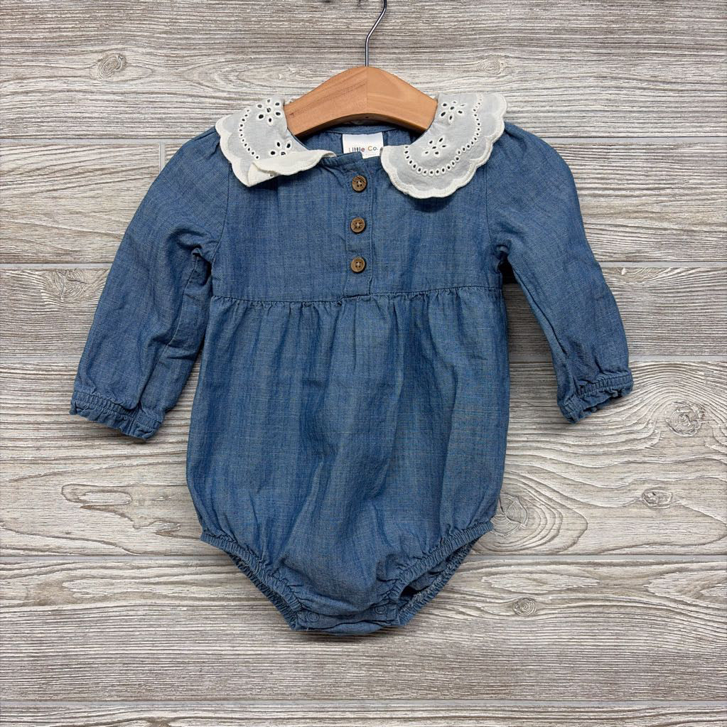 Bodsyuit Eyelet Scallop Neckline 12M