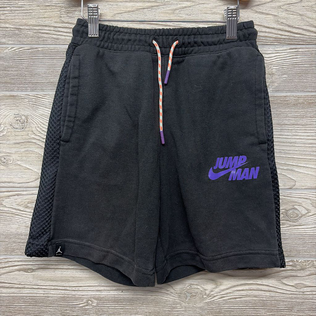 French Terry Drawstring Shorts Mesh Side Stripe 10-12