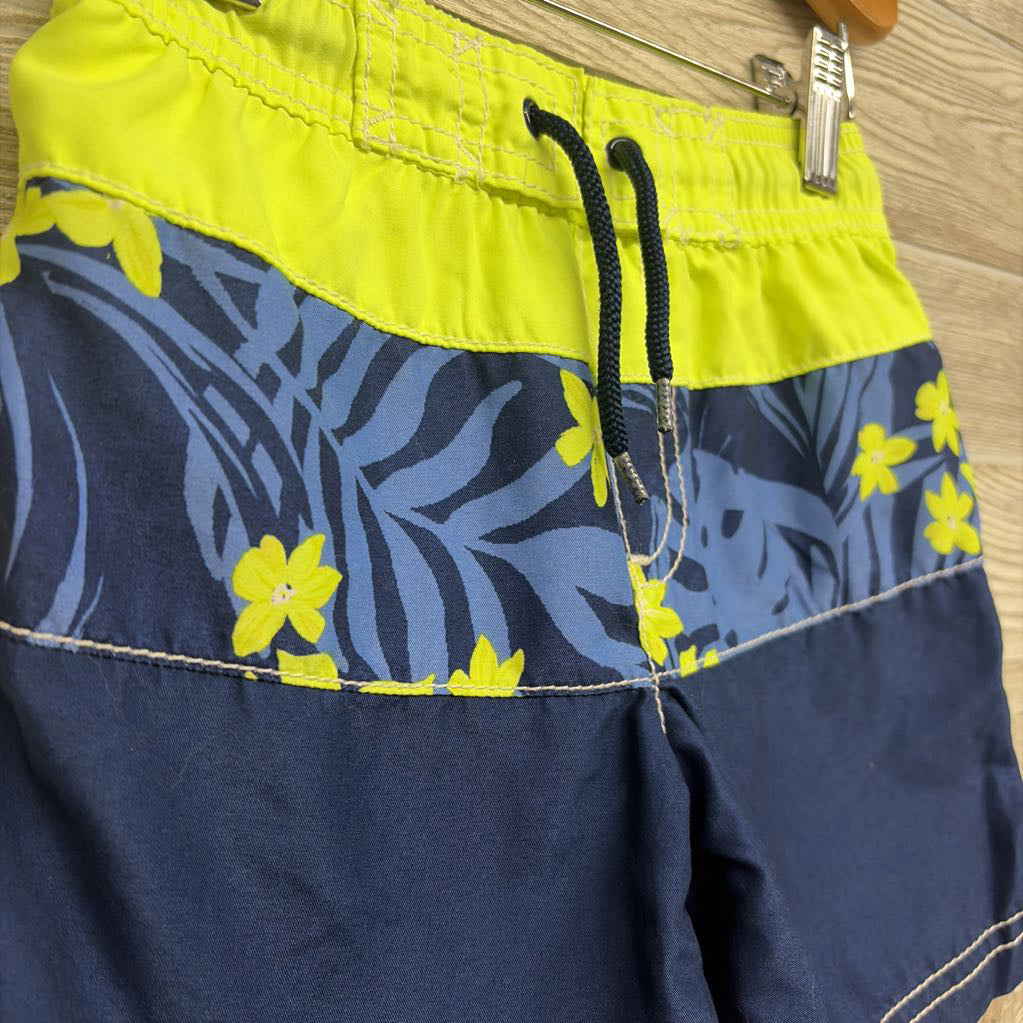 Swim Trunks Flowers 3t