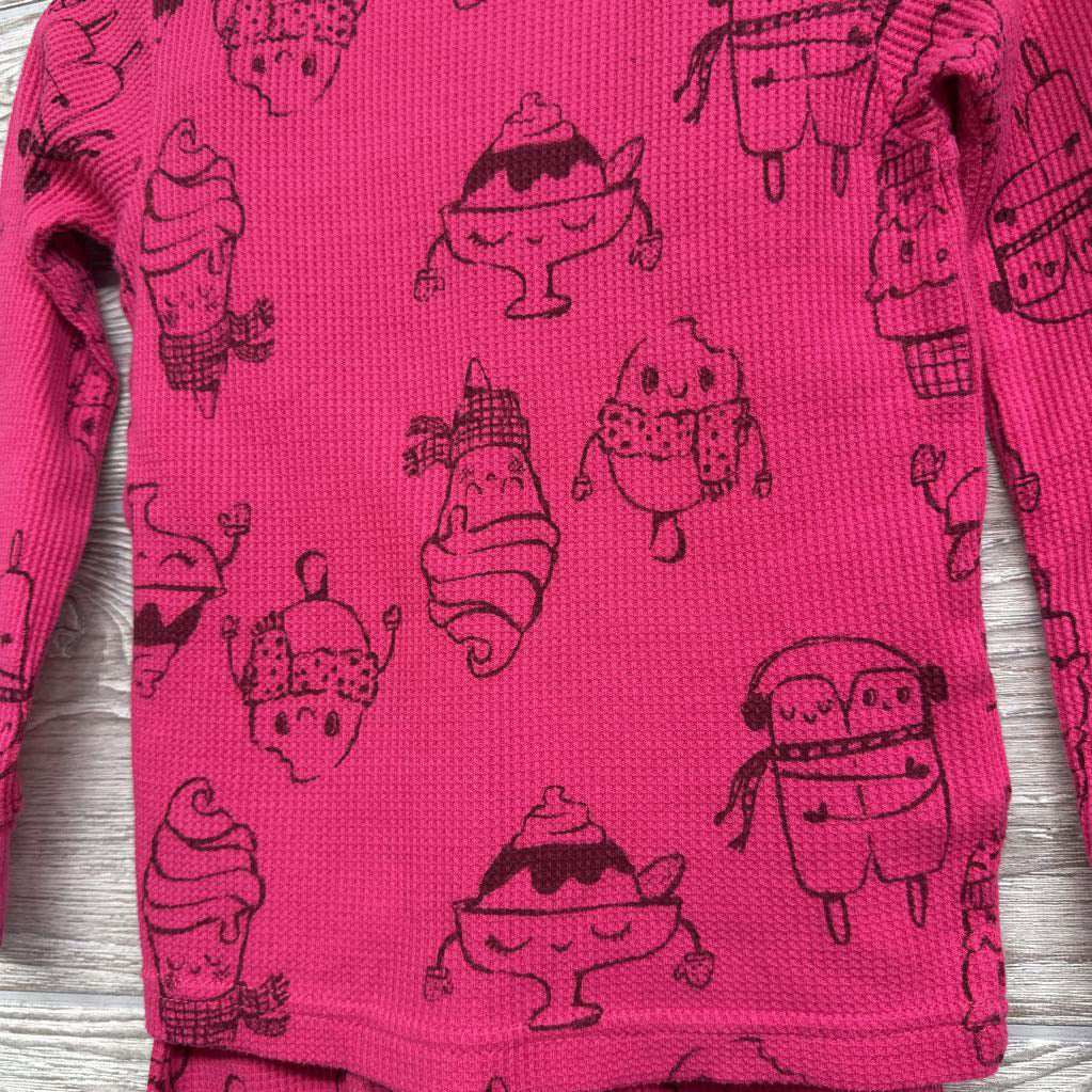 2 Pc LS Waffle Knit PJs Ice Cream Sundaes 3T