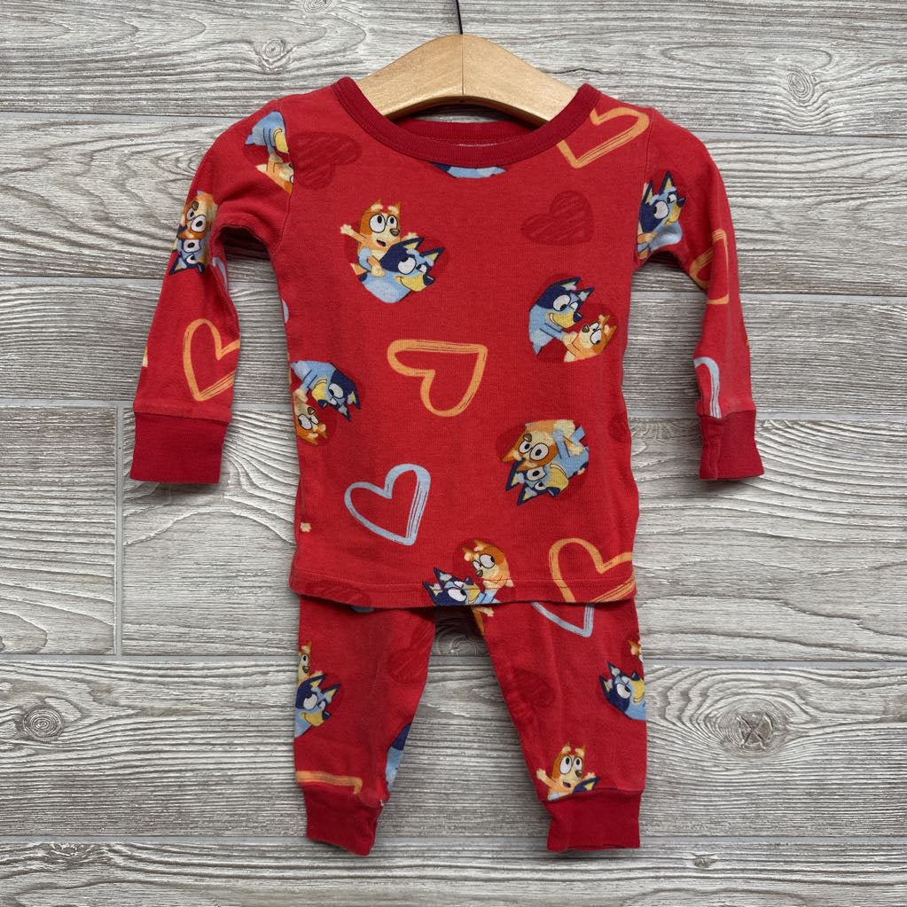 2 Pc LS PJs Hearts 18M