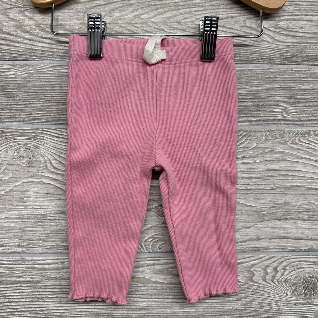 Ribbed Pants Lettuce Trim 6M