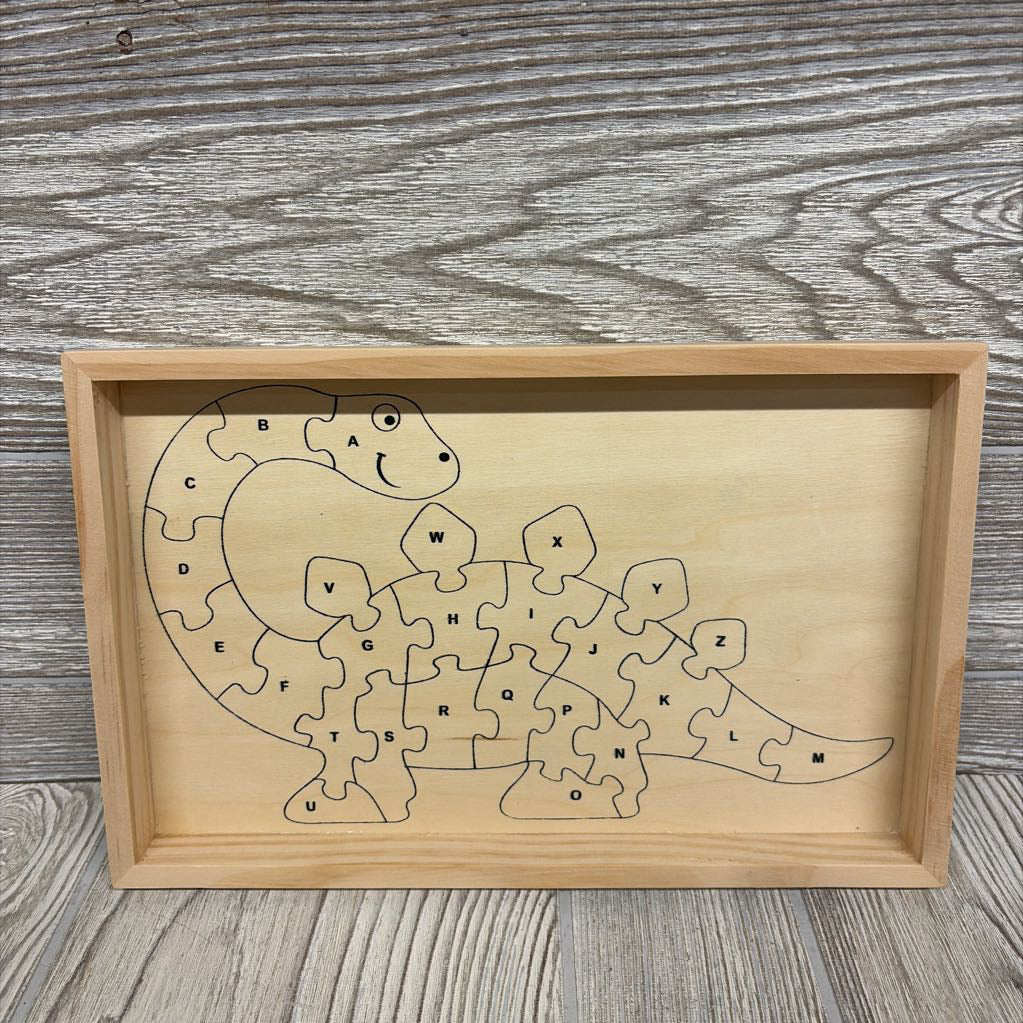 Alphabet Animal Wood Puzzle Dinosaur
