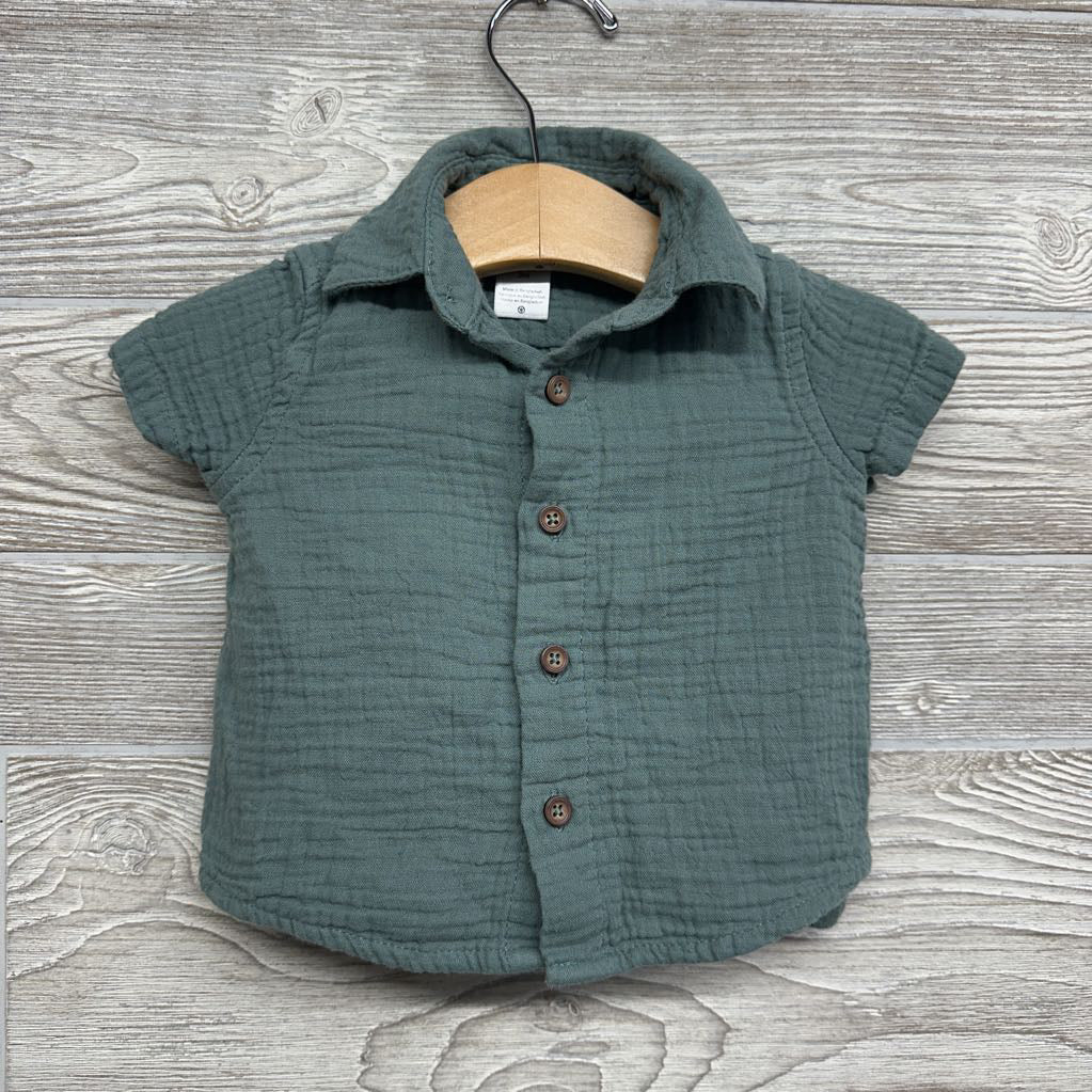 Gauze Button Up Shirt & Shorts 3M