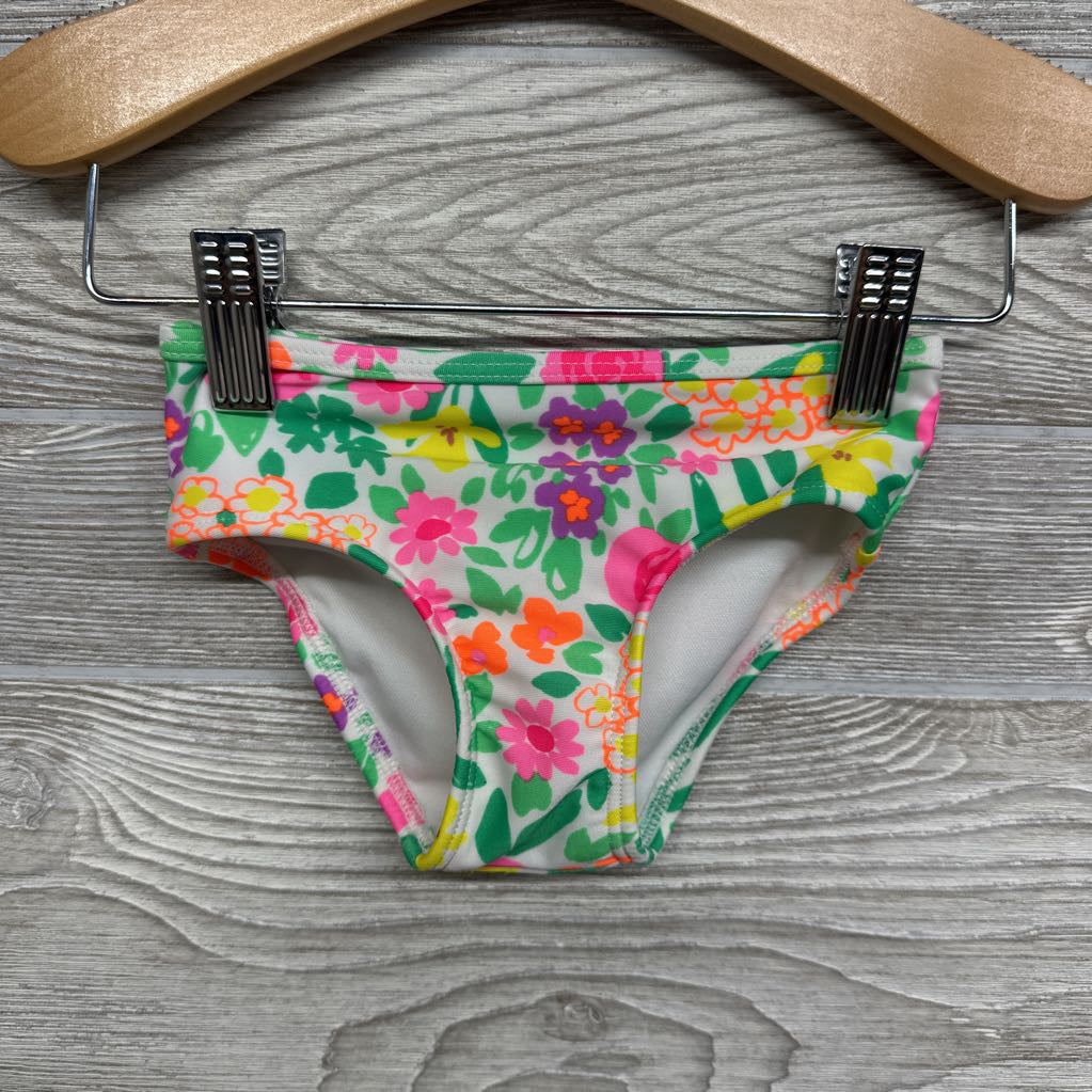 2 Pc Swimsuit Flowers Pom Trim 12M