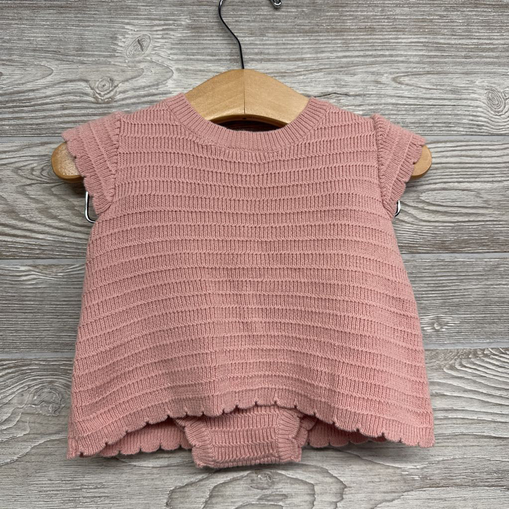 Sweater Knit Shirt & Shorts Scallop Trim 12M